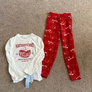 Cat & Jack Red and White Pajama Set